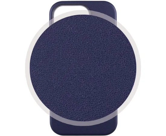 Кожаный чехол Leather Case (AAA) with MagSafe and Animation для Apple iPhone 14 (6.1") Ink