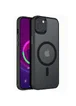 TPU+PC чехол Metal Buttons with MagSafe Colorful для Apple iPhone 14 (6.1") Черный