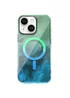 Чохол TPU Shiny Mountain (MagFit) для Apple iPhone 14/13 (6.1") Green / Blue