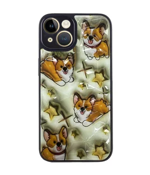 TPU+PC чехол Prisma Plushie для Apple iPhone 14 (6.1") Corgi