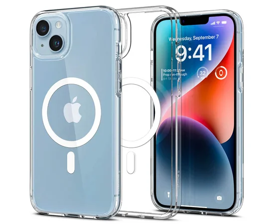 Чохол SGP Ultra Hybrid (MagFit) для Apple iPhone 14 (6.1") Прозорий