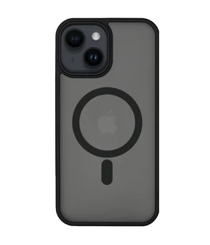 TPU+PC чехол Metal Buttons with MagSafe для Apple iPhone 14 (6.1") Черный