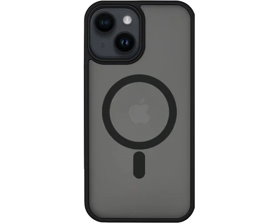 TPU+PC чехол Metal Buttons with MagSafe для Apple iPhone 14 (6.1") Черный