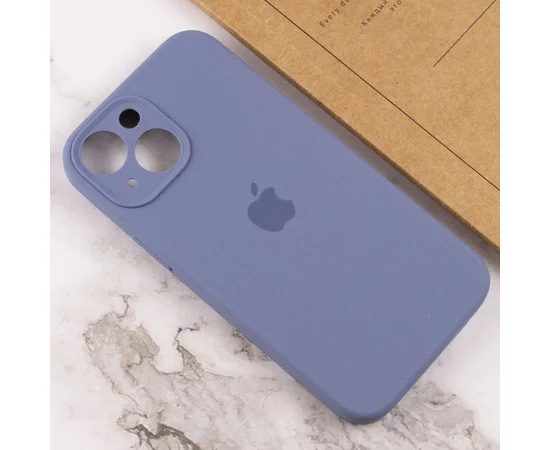 Чехол Silicone Case Full Camera Protective (AA) для Apple iPhone 14 (6.1") Серый / Lavender Gray / PVH
