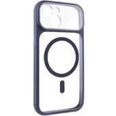 Чохол TPU+PC GETMAN Moon Clear with MagSafe для Apple iPhone 14 (6.1") Blue