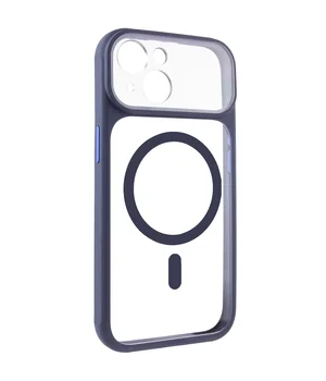 Чохол TPU+PC GETMAN Moon Clear with MagSafe для Apple iPhone 14 (6.1") Blue