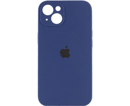 Чехол Silicone Case Full Camera Protective (AA) для Apple iPhone 14 (6.1") Синий / Deep navy / PVH