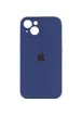 Чехол Silicone Case Full Camera Protective (AA) для Apple iPhone 14 (6.1") Синий / Deep navy / PVH