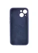 Чехол Silicone Case Full Camera Protective (AA) для Apple iPhone 14 (6.1") Темно-синий / Midnight blue / PVH