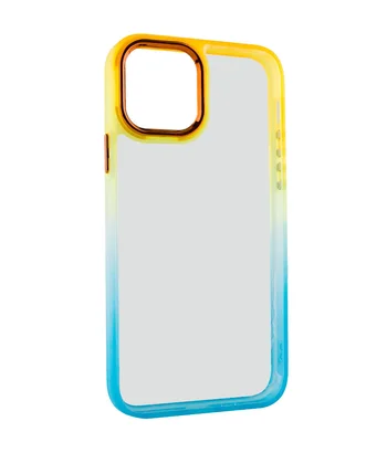 Чохол TPU+PC Fresh sip series для Apple iPhone 14 (6.1") Бірюзовий / Помаранчевий