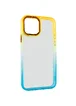 Чехол TPU+PC Fresh sip series для Apple iPhone 14 (6.1") Бирюзовый / Оранжевый