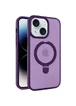 TPU+PC чехол Metal Buttons with MagSafe Colorful HQ Ring для Apple iPhone 14 / 13 (6.1") Purple