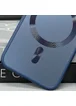 Чохол TPU+Glass Sapphire Midnight with MagSafe для Apple iPhone 14 (6.1") Синій / Deep navy