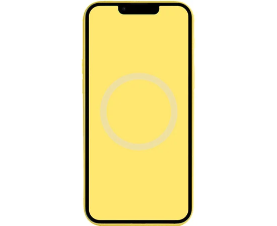 Чохол Silicone case (AAA) full with Magsafe and Animation для Apple iPhone 14 (6.1") Жовтий / Canary Yellow