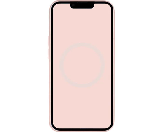 Чехол Silicone case (AAA) full with Magsafe and Animation для Apple iPhone 14 (6.1") Розовый / Chalk Pink