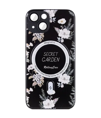 TPU+PC чохол Secret Garden with MagSafe для Apple iPhone 14 (6.1") Black