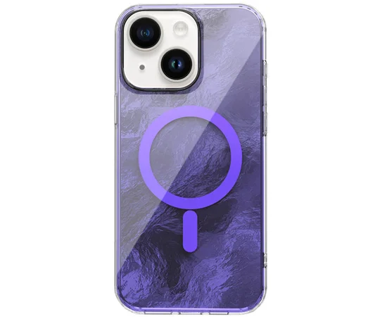 Чехол TPU Shiny Mountain (MagFit) для Apple iPhone 14 / 13 (6.1") Purple