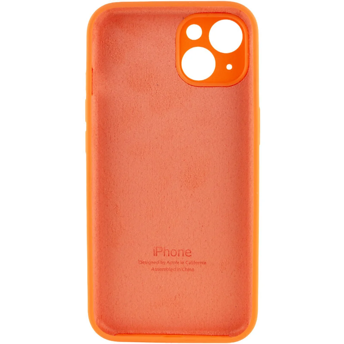 Чехол Silicone Case Full Camera Protective (AA) для Apple iPhone 14 (6.1") Оранжевый / Kumquat