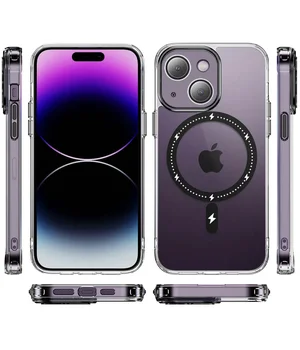 Чохол TPU+PC Colorful with MagSafe для Apple iPhone 14 (6.1") Black