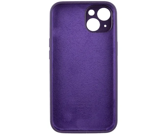 Чехол Silicone Case Full Camera Protective (AA) для Apple iPhone 14 (6.1") Фиолетовый / Elderberry / PVH