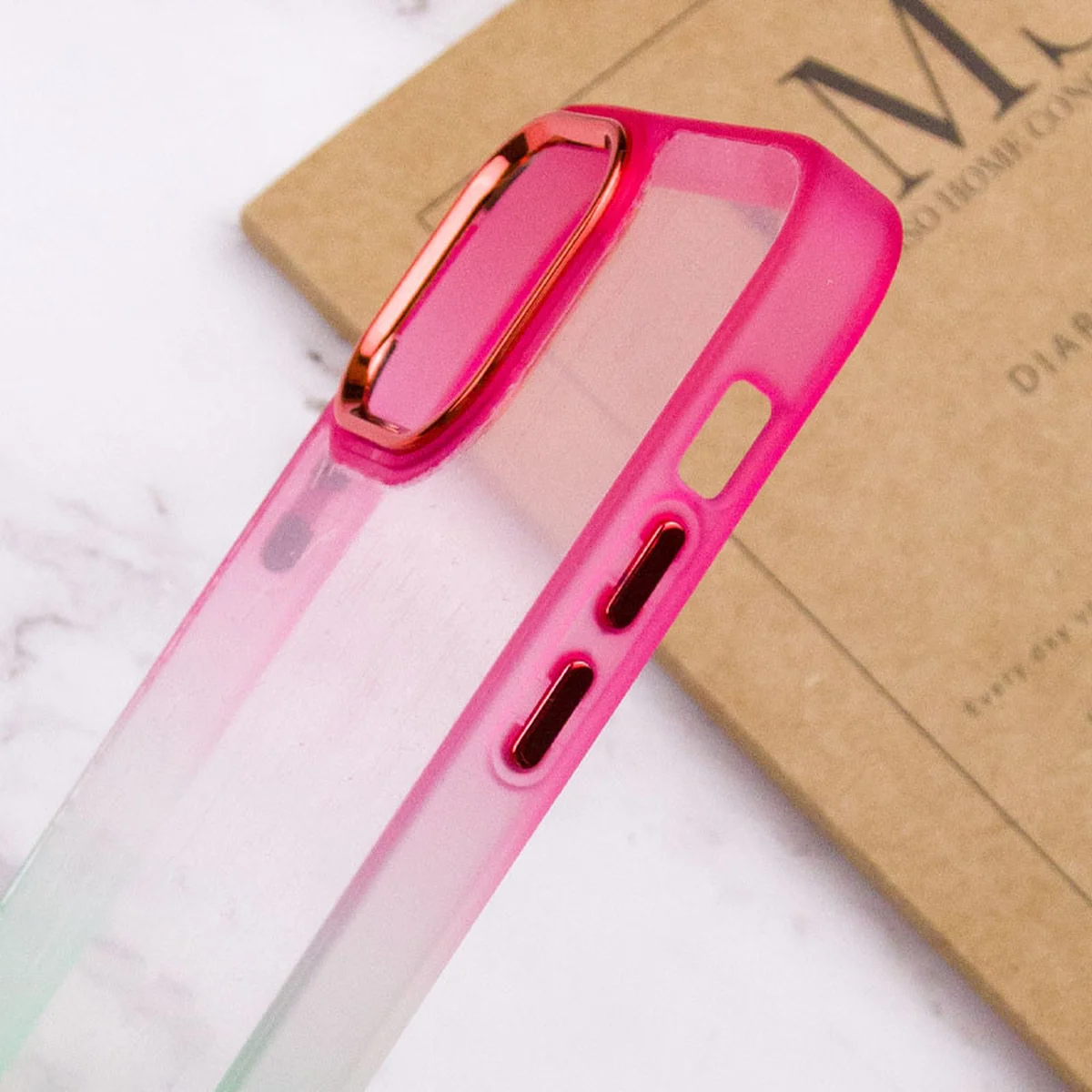 Чохол TPU+PC Fresh sip series для Apple iPhone 14 (6.1") Салатовий / Рожевий