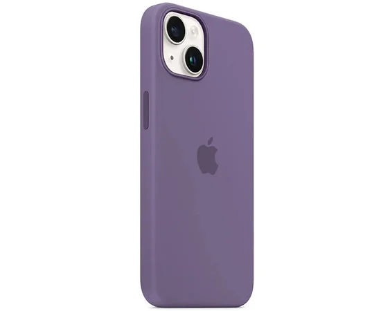 Чехол Silicone case (AAA) full with Magsafe для Apple iPhone 14 (6.1") Фиолетовый / Iris