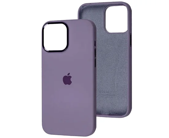 Чехол Silicone Case Metal Buttons (AA) для Apple iPhone 14 (6.1") Фиолетовый / Iris