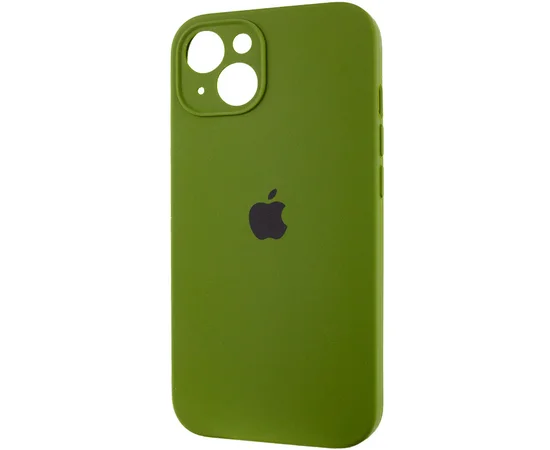 Чехол Silicone Case Full Camera Protective (AA) для Apple iPhone 14 (6.1") Зеленый / Dark Olive / PVH