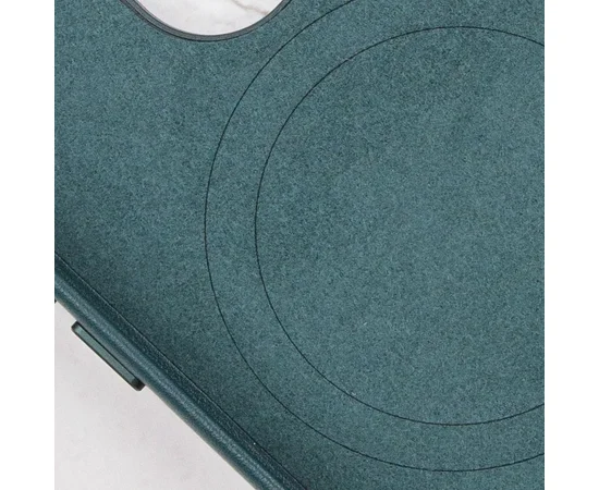Кожаный чехол Leather Case (AAA) with MagSafe and Animation для Apple iPhone 14 (6.1") Forest Green