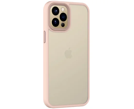 TPU+PC чехол Metal Buttons для Apple iPhone 14 (6.1") Розовый