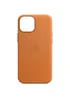 Шкіряний чохол Leather Case (AA Plus) with MagSafe для Apple iPhone 14 (6.1") Golden Brown