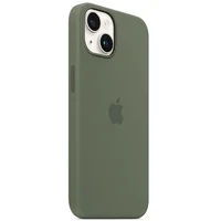 Чохол Silicone case (AAA) full with Magsafe для Apple iPhone 14 (6.1") Зелений / Olive