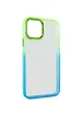 Чохол TPU+PC Fresh sip series для Apple iPhone 14 (6.1") Бірюзовий / Лимонний