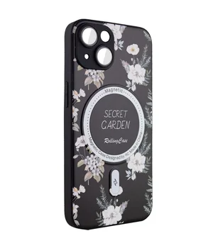 TPU+PC чохол Secret Garden with MagSafe для Apple iPhone 14 (6.1") Black