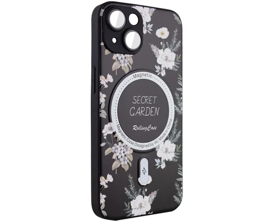 TPU+PC чехол Secret Garden with MagSafe для Apple iPhone 14 (6.1") Black