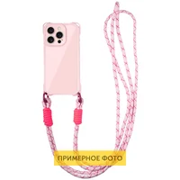Чехол TPU CrossBody with straps для Apple iPhone 14 (6.1") Pink