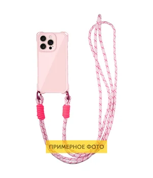 Чохол TPU CrossBody with straps для Apple iPhone 14 (6.1") Pink
