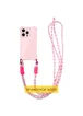 Чехол TPU CrossBody with straps для Apple iPhone 14 (6.1") Pink