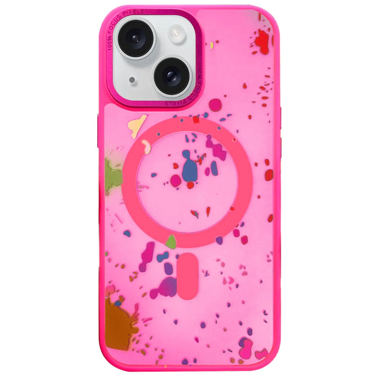 Чехол TPU+PC Flush with MagSafe для Apple iPhone 14 (6.1") Barbie Pink