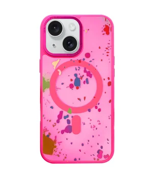 Чохол TPU+PC Flush with MagSafe для Apple iPhone 14 (6.1") Barbie Pink