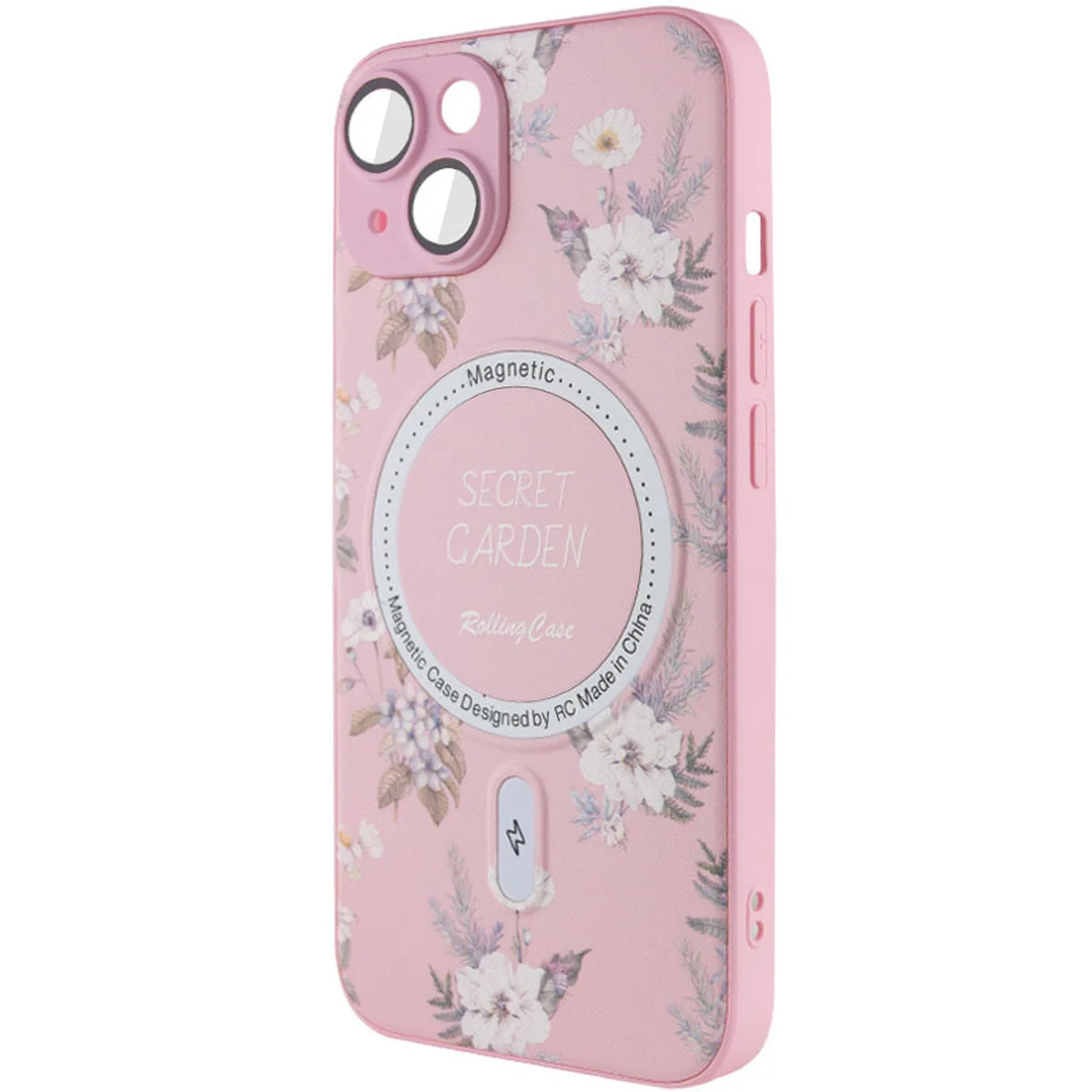 TPU+PC чохол Secret Garden with MagSafe для Apple iPhone 14 (6.1") Pink