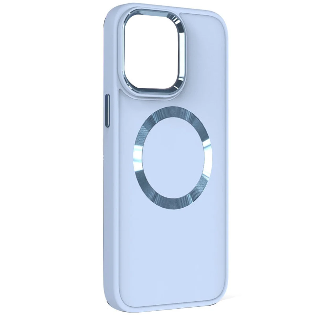TPU чехол Bonbon Metal Style with MagSafe для Apple iPhone 14 (6.1") Голубой / Mist Blue