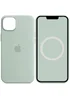 Чохол Silicone case (AAA) full with Magsafe and Animation для Apple iPhone 14 (6.1") Бірюзовий / Succulent