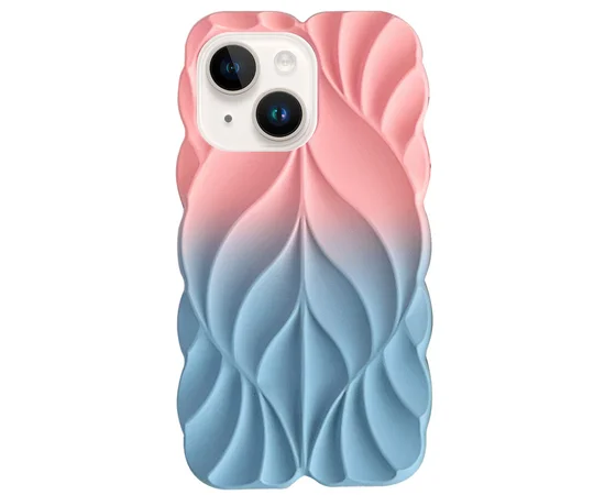 TPU чехол Leaf для Apple iPhone 14 / 13 (6.1") Pink / Blue