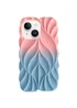TPU чехол Leaf для Apple iPhone 14 / 13 (6.1") Pink / Blue