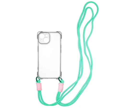 Чехол TPU CrossBody with straps для Apple iPhone 14 (6.1") Transparent