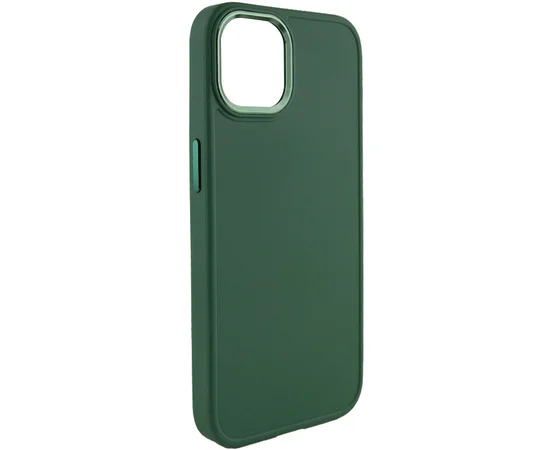 TPU чехол Bonbon Metal Style для Apple iPhone 14 (6.1") Зеленый / Pine green