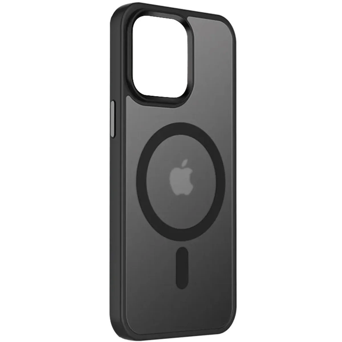 TPU+PC чехол Metal Buttons with MagSafe Colorful для Apple iPhone 14 (6.1") Черный