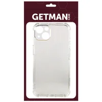 TPU чехол GETMAN Ease logo усиленные углы для Apple iPhone 14 (6.1") Бесцветный (прозрачный)