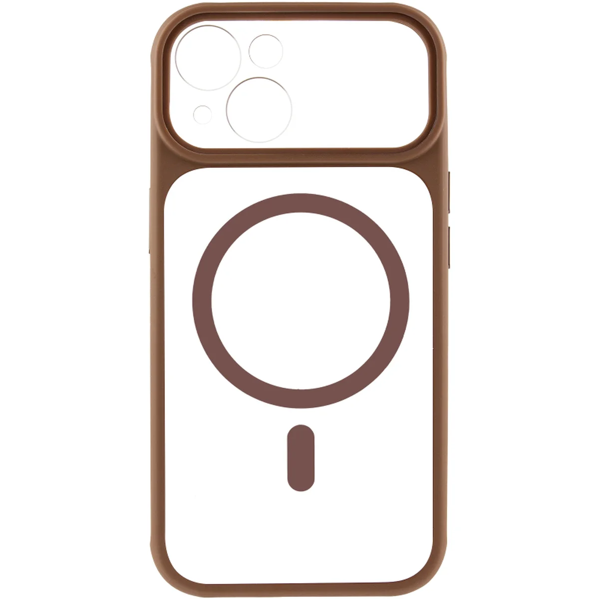 Чохол TPU+PC GETMAN Moon Clear with MagSafe для Apple iPhone 14 (6.1") Brown